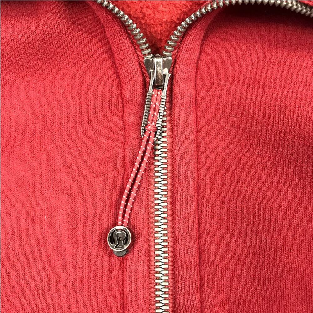 LULULEMON Scuba Hoodie Light Cotton Fleece Sz 8 Red Everyday Travel Comfort - Picture 7 of 12